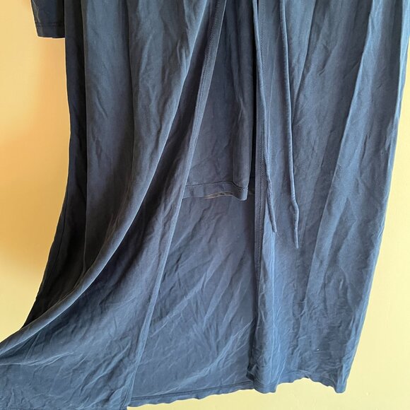 Zara Blue Wrap Duster Dress Resort Vacation Office Chic corpcore ethereal flowy - Picture 9 of 11